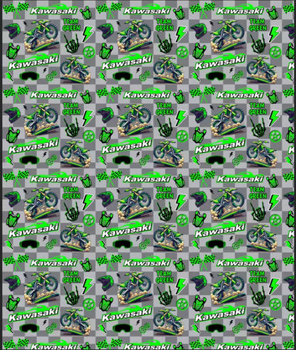 Kawasaki Inspired Minky Blanket *PRE-ORDER* Ship mid Oct.