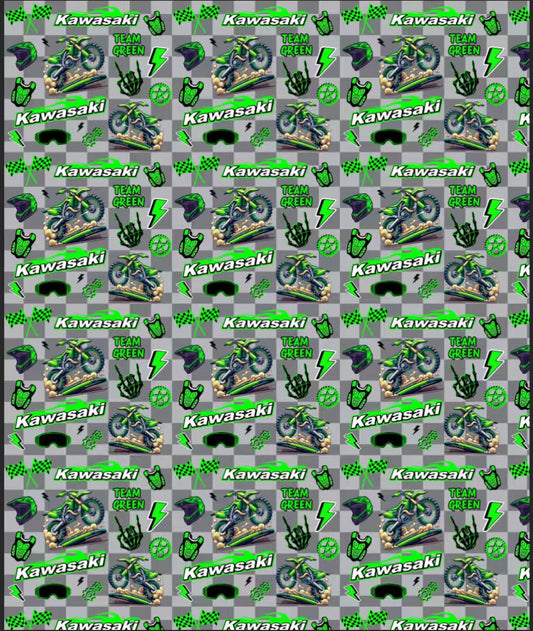 Kawasaki Inspired Minky Blanket *PRE-ORDER* Ship mid Oct.
