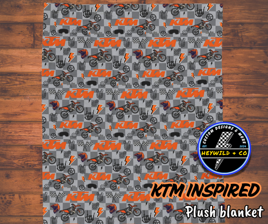 KTM Dirt Bike Inspired Blanket