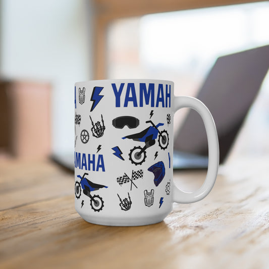 (Yamaha Inspired) Motocross Customizable Mug 15oz